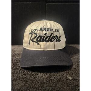 Los Angeles Raiders Vintage PinStriped Headmaster Korean Made Snapback Hat